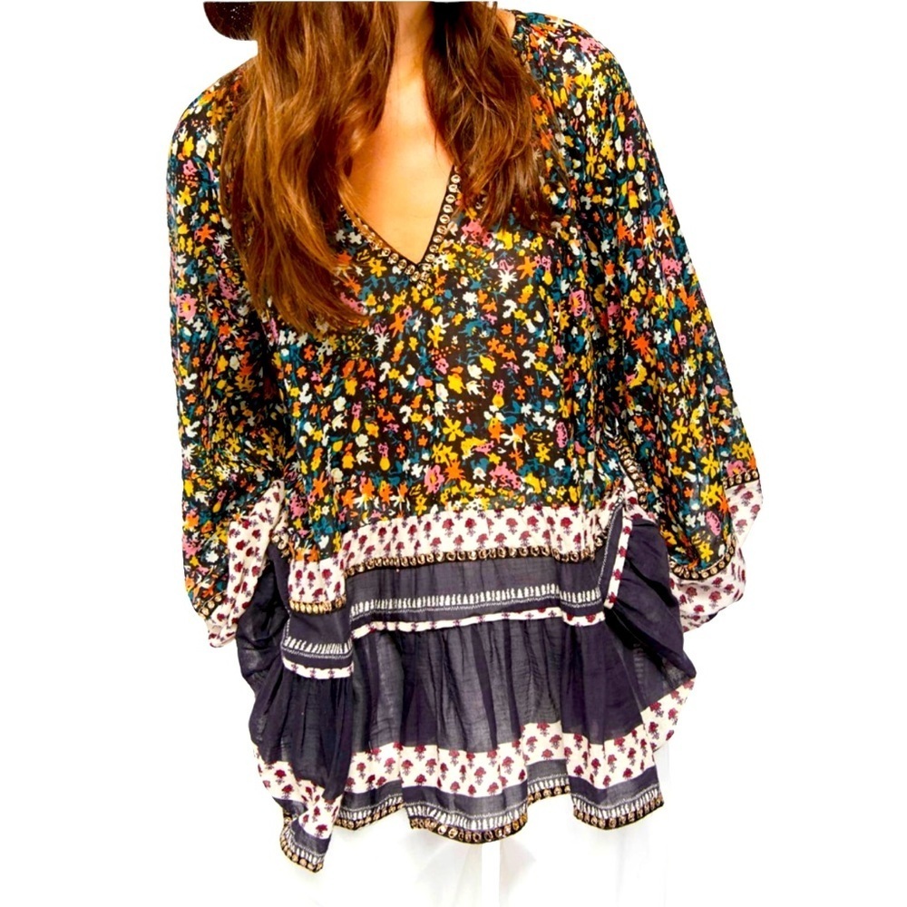 Free People Gardenia Floral Tunic